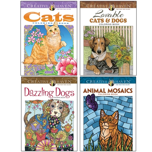 Creative Haven Animal Mosaics Coloring Book (Adult Coloring Books: Animals)