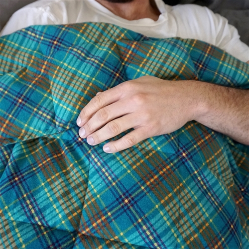Cotton Weighted Sensory Blanket for Dementia Gravity Alzheimers stress sleep glass beads