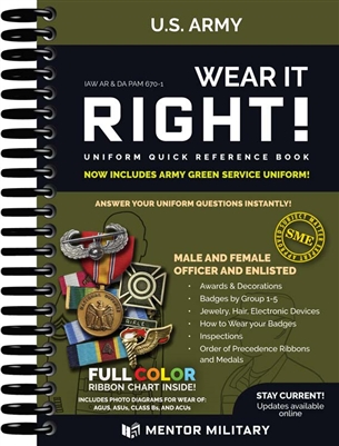 Wear It Right! - US Army Uniform Quick Reference Book