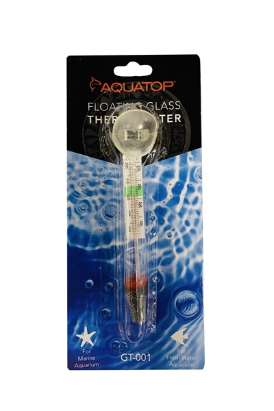 Aquatop Floating Glass Thermometer W/ Suction Cup Mount