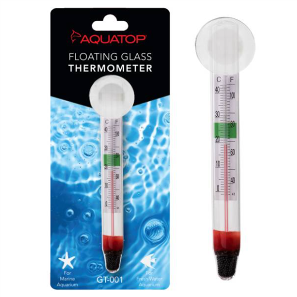 Aquatop Floating Glass Thermometer W/ Suction Cup Mount