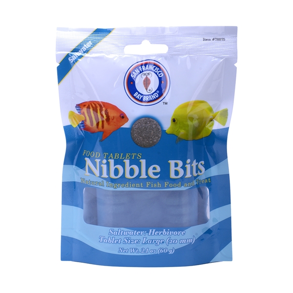 Bay Brand Nibble Bits - Saltwater Herbivore Large Tablets (20mm) 2.1oz