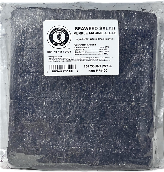 Bay Brand Purple Seaweed Salad 100 Ct. (274g) Bulk