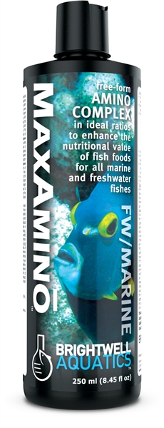 Brightwell MaxAmino - Free Form Amino Complex for Enhancing Fish Food 125mL