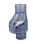 PVC Clear Flapper Check Valve - 3/4" - TxT