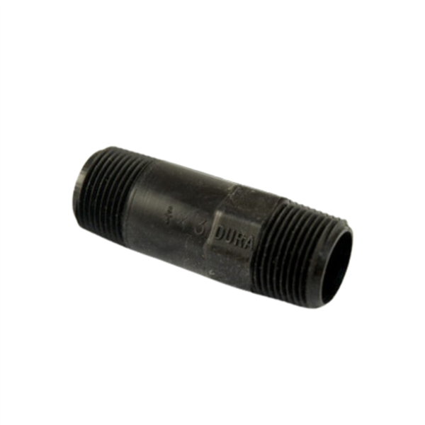 Marlex Nipple 3/4" x 3" - TxT BLACK