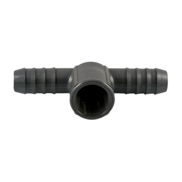 Insert Tee 3/4"FPT x 3/4"Hose x 3/4"Hose - GRAY