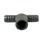 Insert Tee 1"FPT x 1"Hose x 1"Hose - GRAY