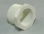 PVC Reducer Bushing 1" x 3/4" - TxT WHITE