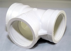 PVC Tee 1.5" - TxTxT WHITE