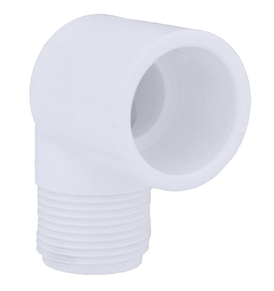 PVC 90 Degree Street Elbow 3/4" - MPTxS WHITE