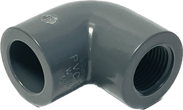 PVC Elbow 1/2" Sched 80 - SxT GRAY