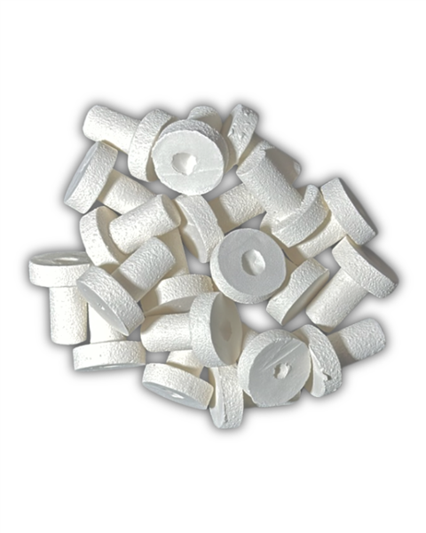 Eva Aquatics Ceramic Frag 3/4" Plug - 250 Pack - White
