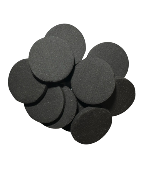Eva Aquatics Ceramic Frag 1.5" Round Tile - 100 Pack - Black