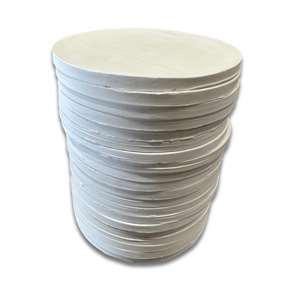Eva Aquatics Ceramic Frag 4" Round Tile - 20 Pack - White