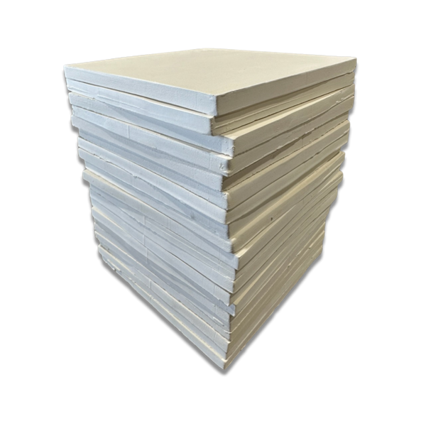 Eva Aquatics Ceramic Frag 4" Square Tile - 20 Pack - White