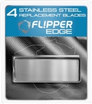 Flipper Edge Standard Stainless Steel Blades - 4pk