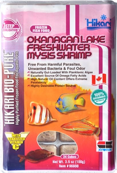 Hikari FROZEN Lake Okanagan Canadian Mysis Shrimp 3.5oz Cube