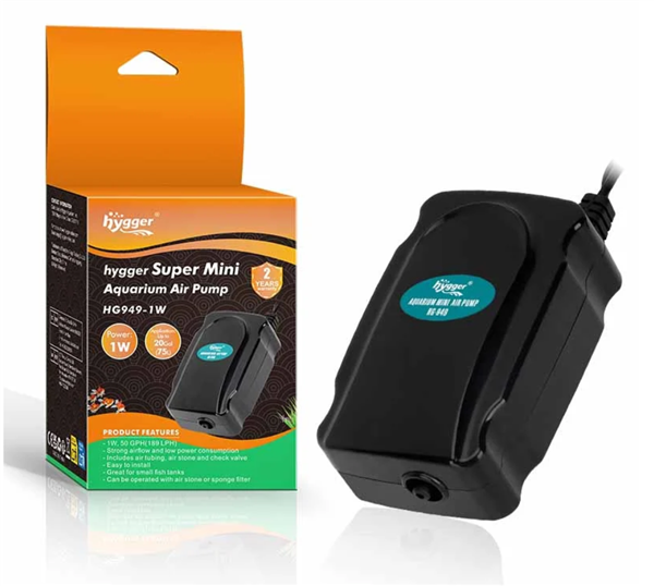 Hygger Super Mini Aquarium Air Pump - HG949-1W