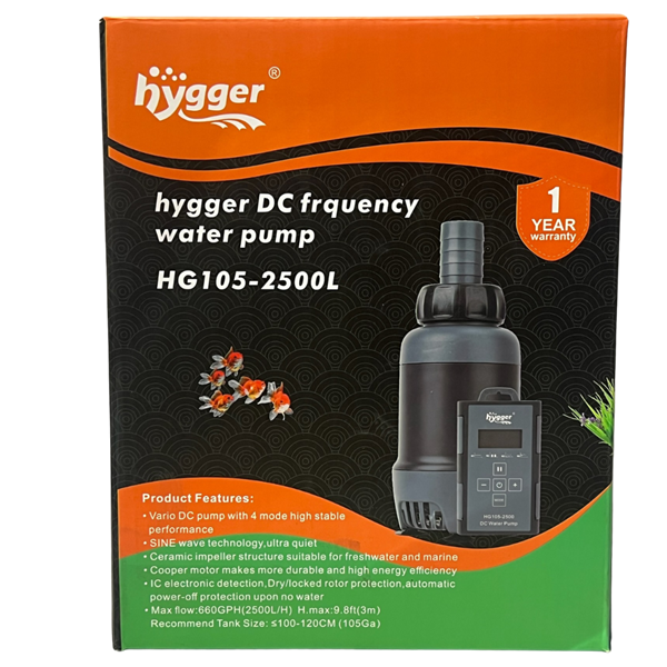 Hygger DC Frquency Water Pump 660gph - HG105-2500L