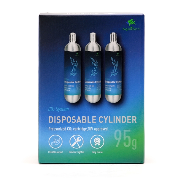JBJ AquaZen CO2 System - Disposable CO2 Cylinder 95g - 3 pack