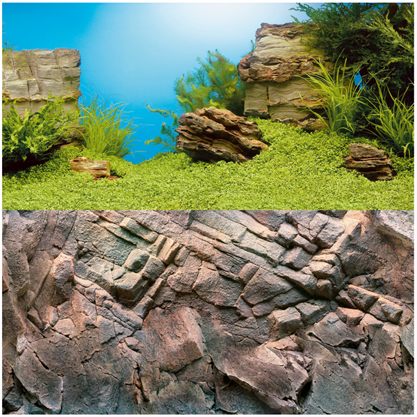 Juwel Poster 1 L - Brown Rockscape Background