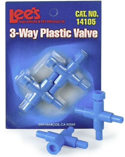 Lee's Three-Way Plastic Valve, 2/Blister Card