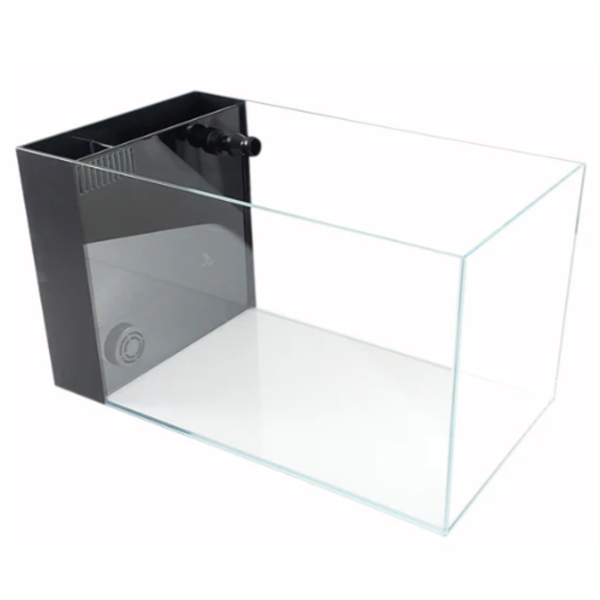 Lifegard Crystal Peninsula Aquarium - Low Iron Ultra Clear - Side Filter With Pump 17.7"x9.84"x9.84" - 7.43 Gallons