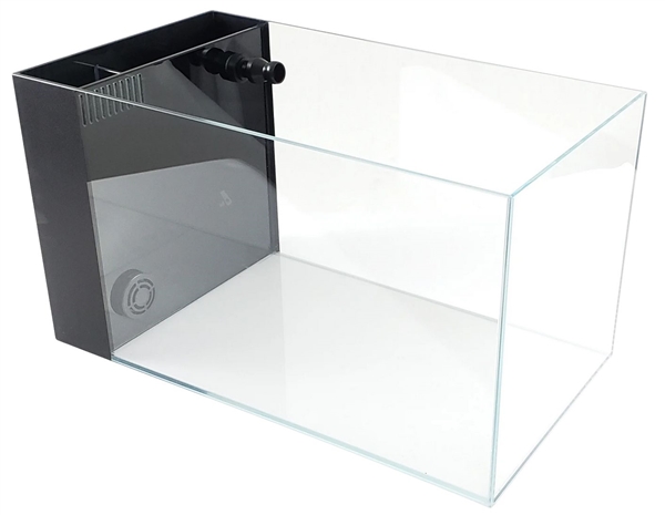 Lifegard Crystal Aquarium - 45 Degree Low Iron Ultra Clear - Side Filter - 14.17"x7.87"x7.87" - 3.8 Gallons