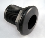 Schedule 40 Bulkhead 1/2" SxS Black (Hole size 1 1/8")