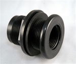 Schedule 40 Bulkhead 2" TxS Black (Hole Size 3")