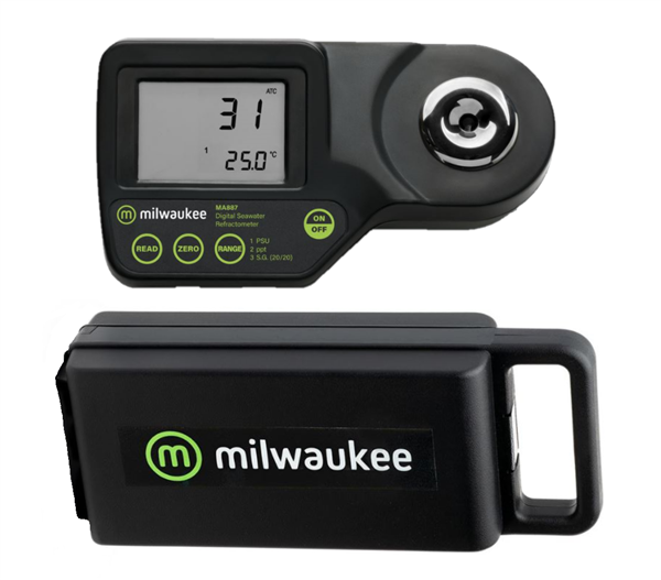 Milwuakee Digital Seawater Refractometer With Hard Shell Case