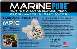 MarinePure High Performance Biofilter Media MP2C 1 CU FT