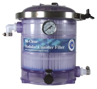 Nu-Clear Modular Canister Filter Model 533 with Micron Cartridge, Carbon & Gauge