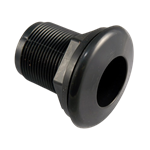 Schedule 40 Bulkhead 1.5" SxT Black (Hole Size 2-3/8")