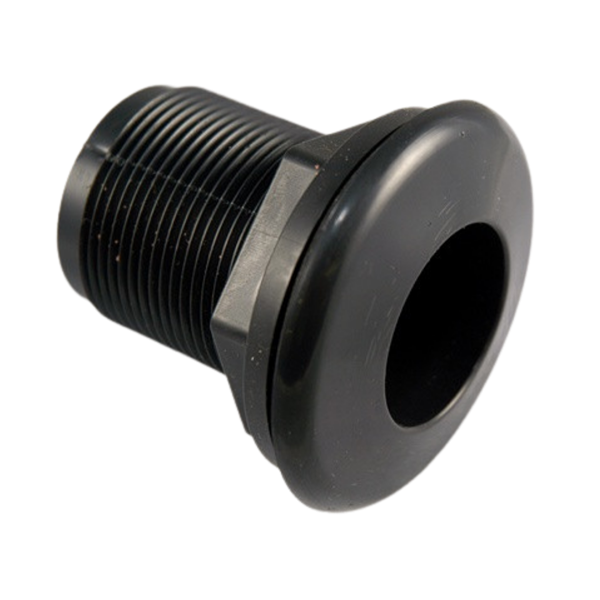 Schedule 40 Bulkhead 3/4" TxT Black (Hole Size 1.5")