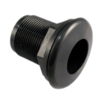 Schedule 40 Bulkhead 2" TxT Black (Hole Size 3")