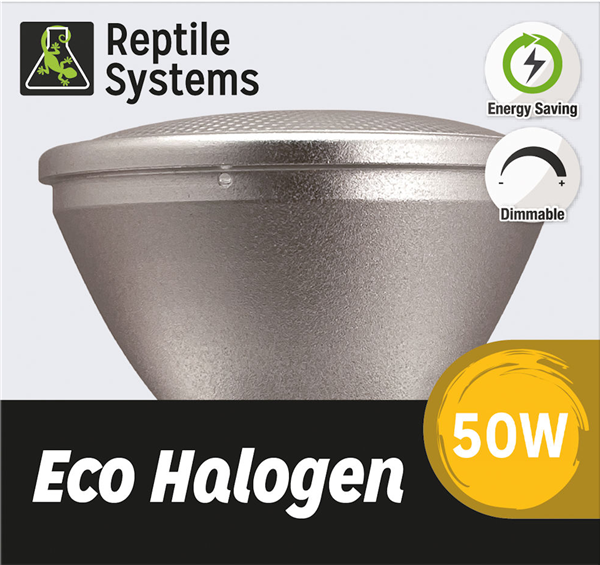 Reptile Systems Eco Halogen Lamp Kit 50 Watt White