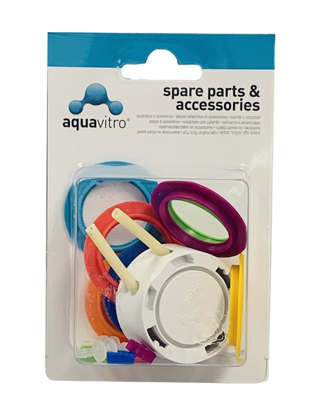 SeaChem AquaVitro Sentia Pump Head Replacement, Colored Rings, and Clips Set
