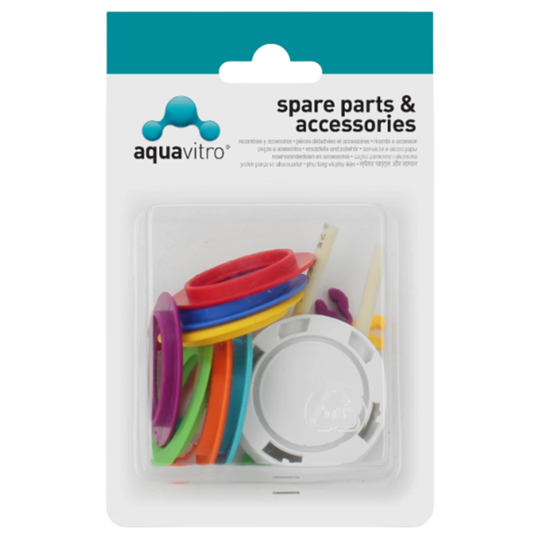 SeaChem AquaVitro Sentia Pump Head Replacement, Colored Rings, and Clips Set