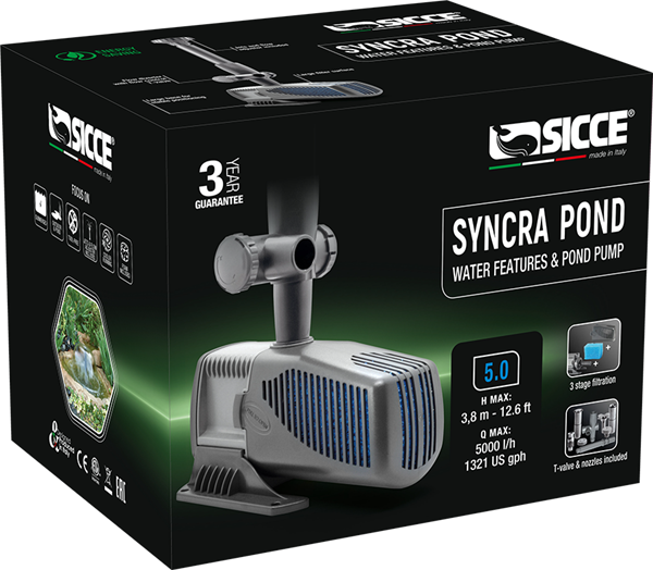 Sicce SyncraPond 5.0 Pond Pump with Fountain - 1321gph