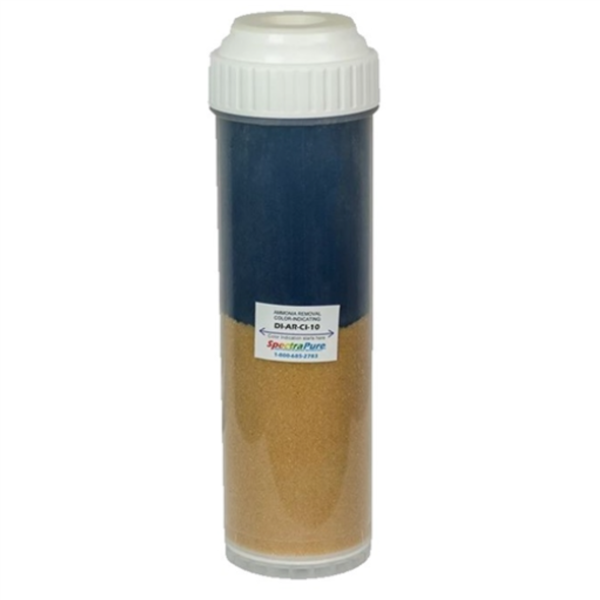 Spectrapure Ammonia Removal Color-Indicating DI Cartridge - 10"