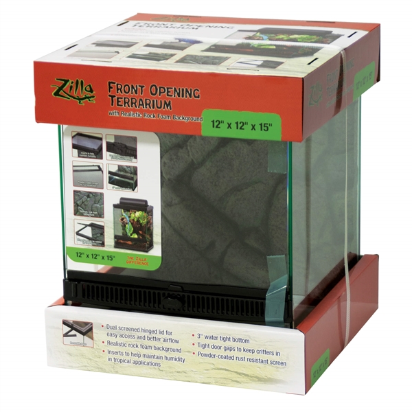 Zilla Front Open Terrarium 12 x 12 x 15