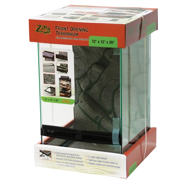 Zilla Front Open Terrarium 12 x 12 x 20