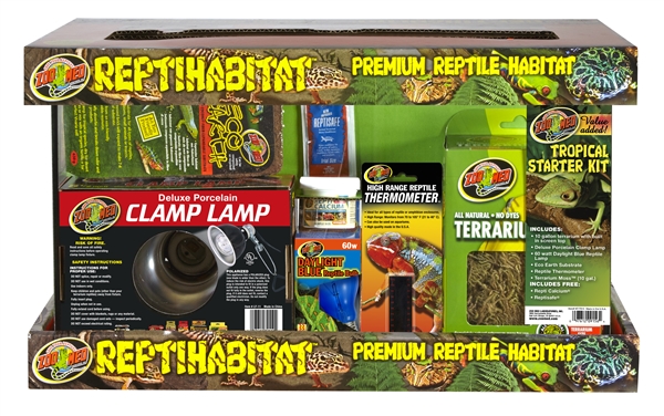 ZooMed ReptiHabitat Terrarium Tropical Starter Kit 10 Gallon