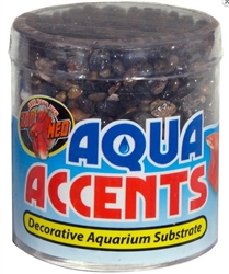 Zoomed Aqua Accents - Dark River Pebbles