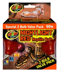 Zoomed Nightlight Red Reptile Bulb 60W   (2 Pack)