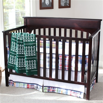 Baby Blanket - Hunter Green and White