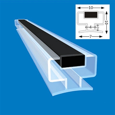 MAGNETIC SHOWER DOOR SEAL - 180 Degrees-inline