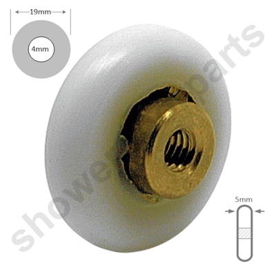 Two Replacement Shower Door Wheels -SDR-019-19